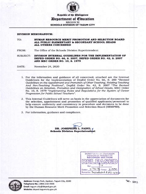 DM No. 66, s. 2007 .